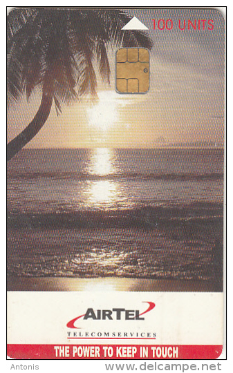 SEYCHELLES ISL.(chip) - Sunset, AIRTEL Telecard First Issue 100 Units, Used - Seychelles