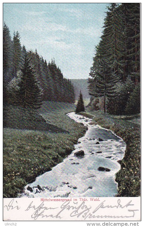 AK Mittelwassergrund Im Thür. Wald - 1904 (20012) - Tambach-Dietharz