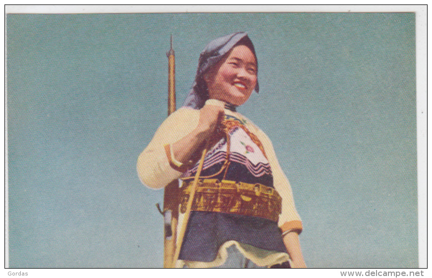 Mongolia - A Militiawoman Of Yi Nationality - Mongolia