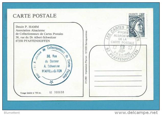 CPM N° 658 Foire Alsacienne De La Carte Postale Et Du Vieux Papier PFAFFENHOFFEN 67 Illustrateur Patrick HAMM - Hamm