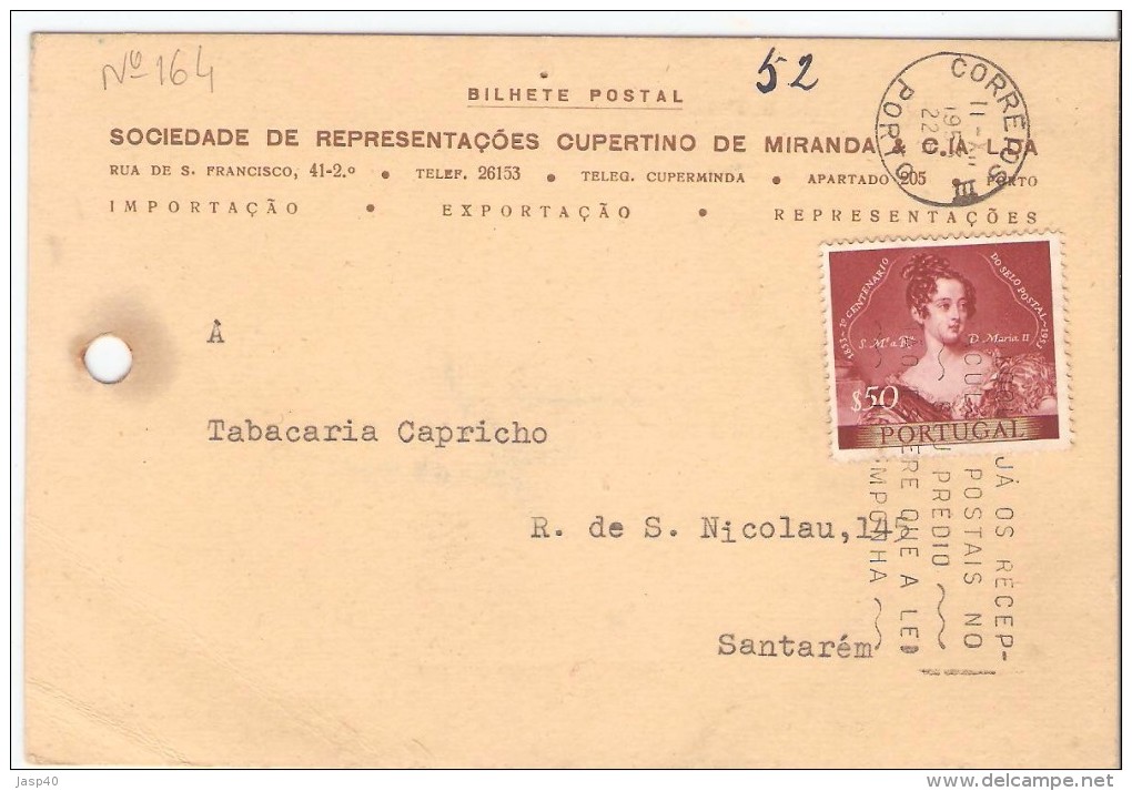 POSTAL CIRCULADO EM PORTUGAL - Storia Postale