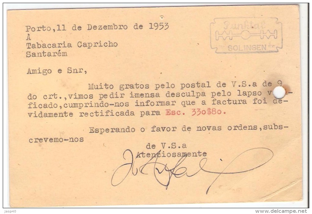 POSTAL CIRCULADO EM PORTUGAL - Covers & Documents