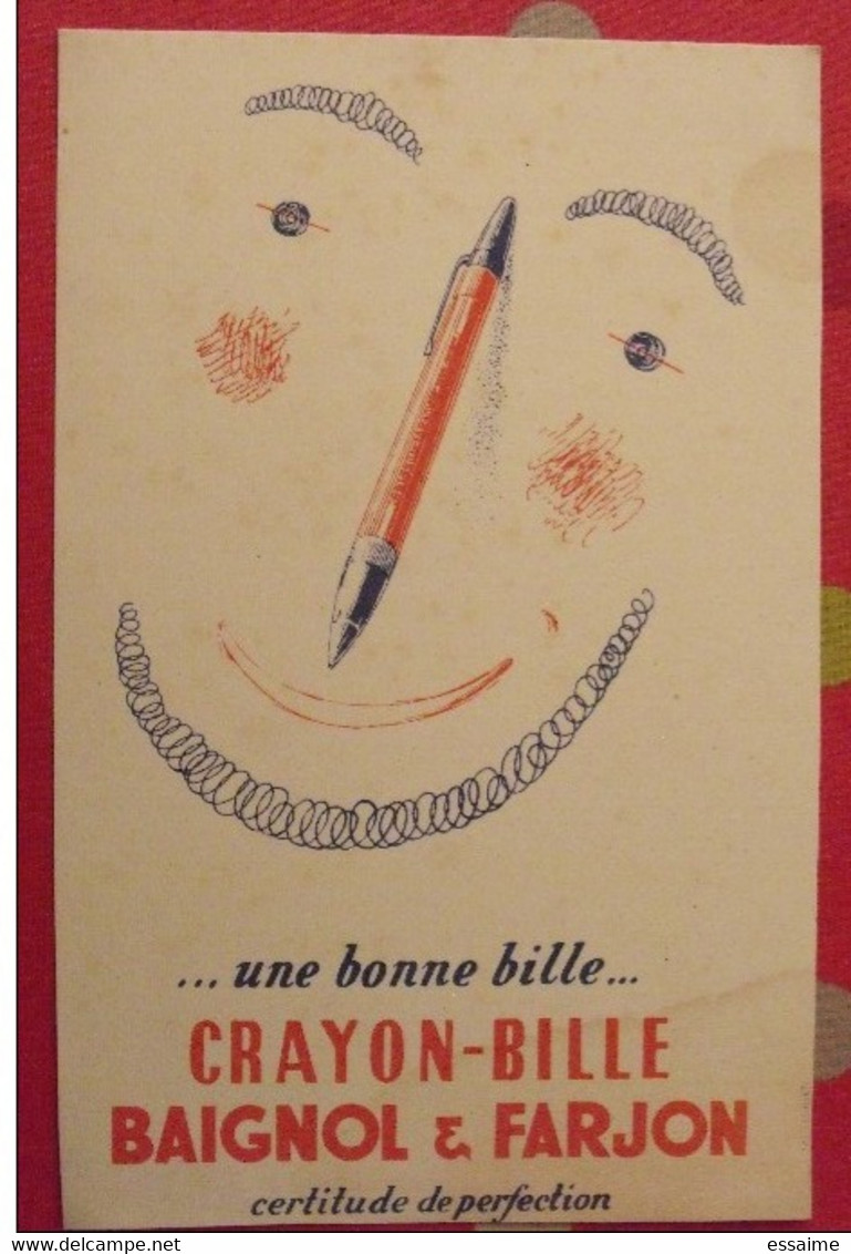 Buvard Crayon Bille Baignol & Farjon. Vers 1950 - Papierwaren