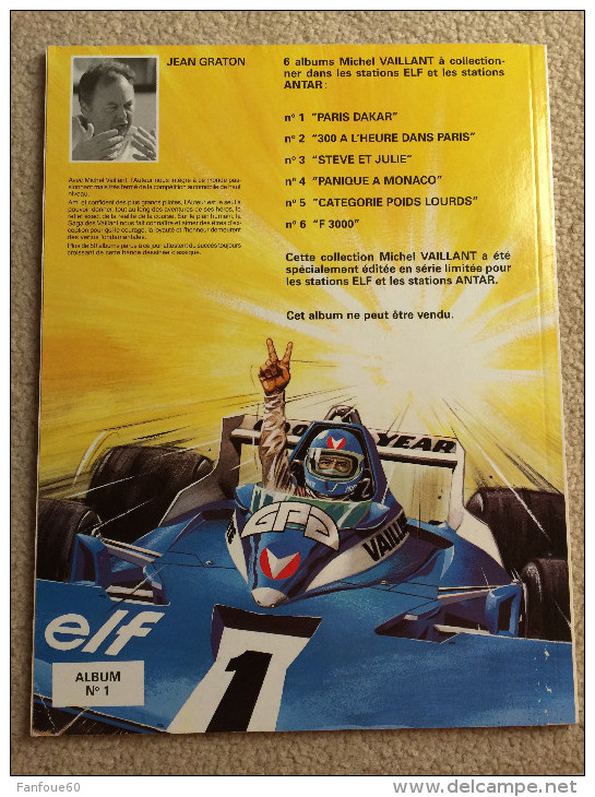 MICHEL VAILLANT - Paris Dakar (1982, Broché, TBE) Pub ELF - Michel Vaillant