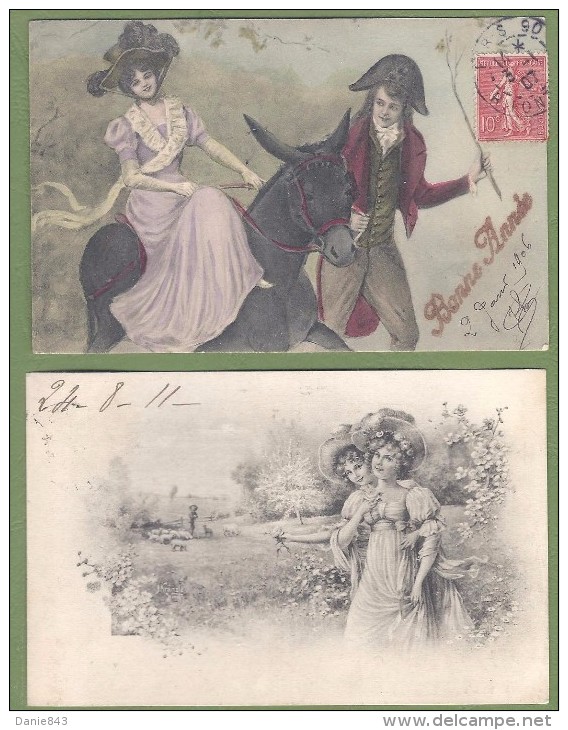 LOT 10 CPA - FINES ILLUSTRATIONS - BELLES CARTES FANTAISIES, POUR CERTAINES SIGNEES MICHERA - 1900-1949