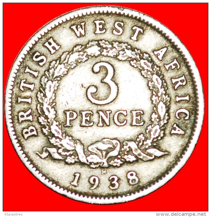 * GREAT BRITAIN: BRITISH WEST AFRICA ★ 3 PENCE 1938H! GEORGE VI (1937-1952)  LOW START&#9733;NO RESERVE! - Colonies