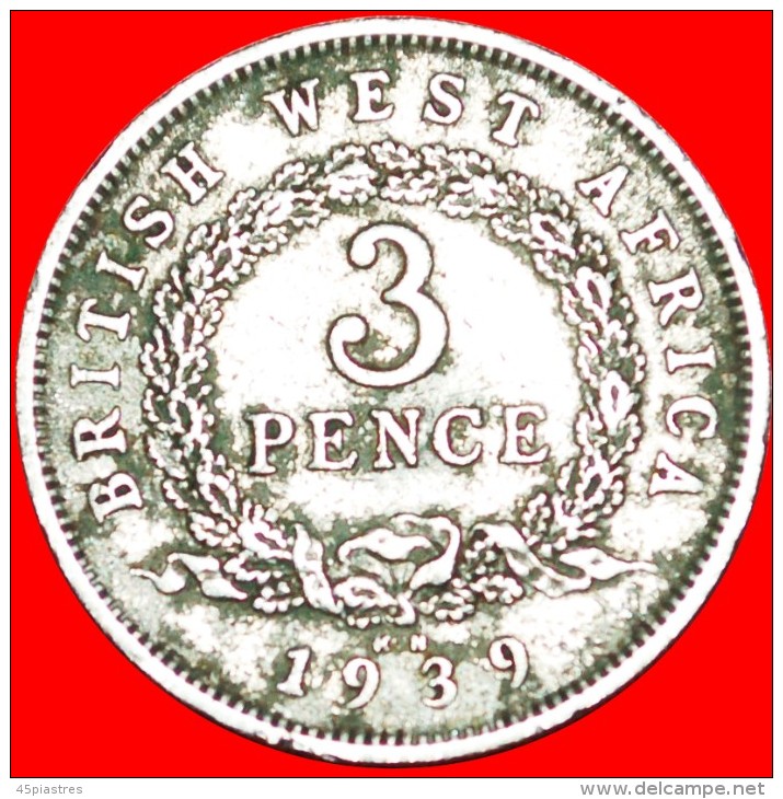 * GREAT BRITAIN: BRITISH WEST AFRICA ★ 3 PENCE 1939KN! GEORGE VI (1937-1952)  LOW START&#9733;NO RESERVE! - Colonies