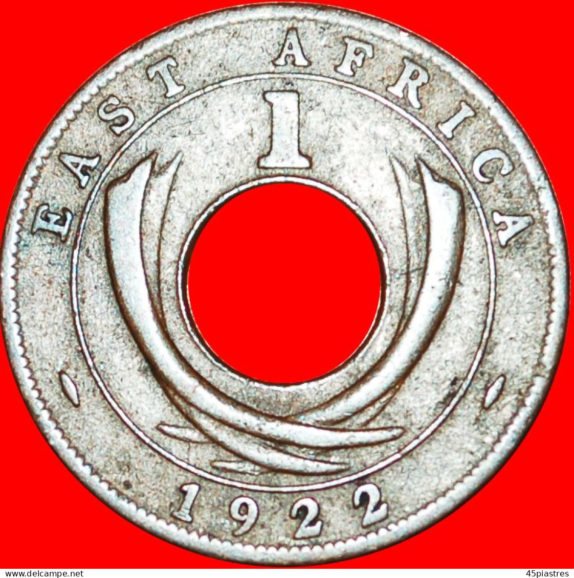 • GREAT BRITAIN HOLE: EAST AFRICA ★ 1 CENT 1922H! LOW START &#9733; NO RESERVE! George V (1911-1936) - Colonie Britannique