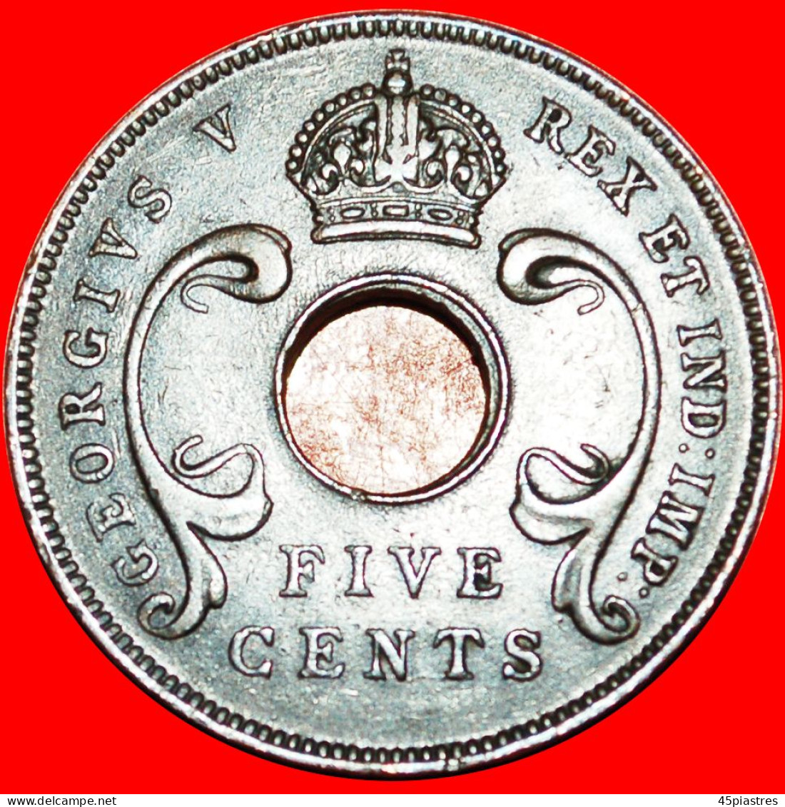 • GREAT BRITAIN HOLE: EAST AFRICA ★ 5 CENTS 1925! LOW START &#9733; NO RESERVE! George V (1911-1936) - British Colony