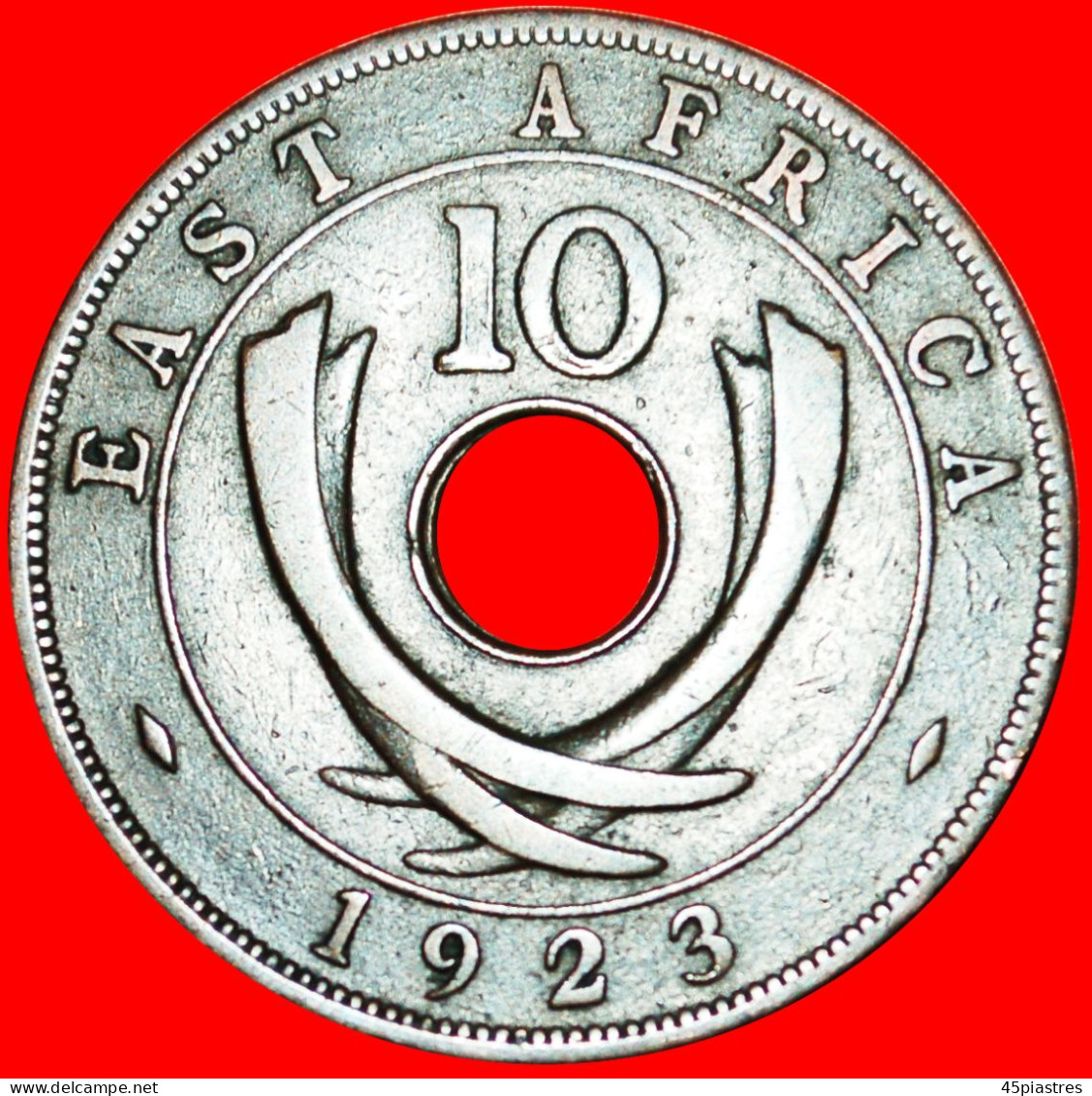 • GREAT BRITAIN HOLE: EAST AFRICA ★ 10 CENTS 1923! LOW START &#9733; NO RESERVE! George V (1911-1936) - British Colony