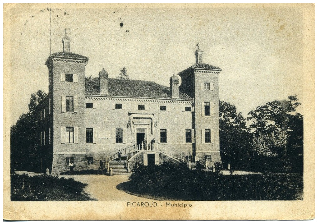 FICAROLO (Rovigo) - Municipio - Animata - Viaggiata - Rovigo