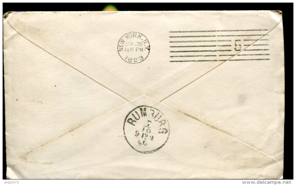 81462 - 10 C Brun OMEC WASHINGTON Sept 1893 Pour L'AUTRICHE TB - ...-1900