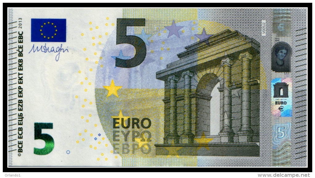 5 EURO "VA" SPAIN Firma DRAGHI V005 - 5 Euro