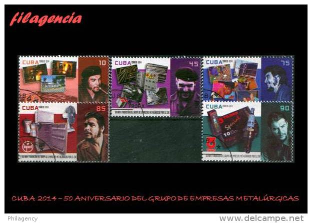 USADOS. CUBA. 2014-21 50 ANIVERSARIO GRUPO DE EMPRESAS METALÚRGICAS CREADAS POR ERNESTO CHE GUEVARA - Used Stamps