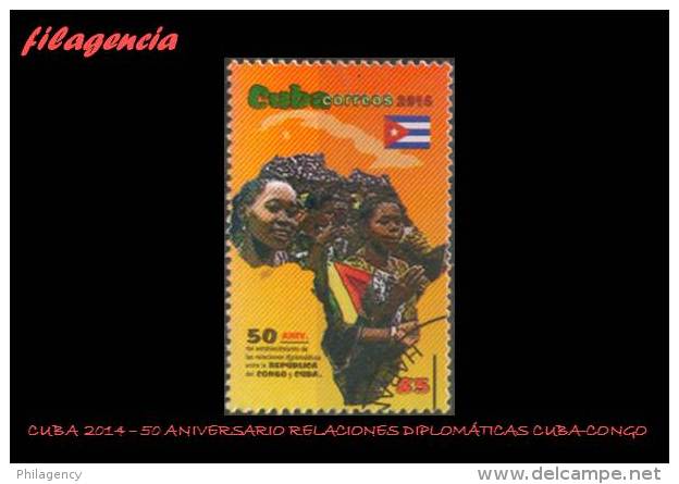 USADOS. CUBA. 2014-22 50 ANIVERSARIO DE LAS RELACIONES DIPLOMÁTICAS CUBA-CONGO - Used Stamps