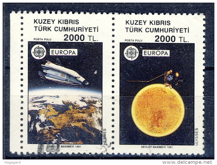 #K1997. Turkish Cyprus 1991. EUROPA / CEPT. Pair. Michel 303-04. Used(o) - Used Stamps