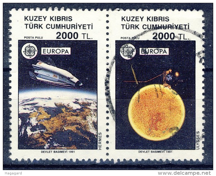 #K1999. Turkish Cyprus 1991. EUROPA / CEPT. Pair. Michel 303-04. Used(o) - Used Stamps