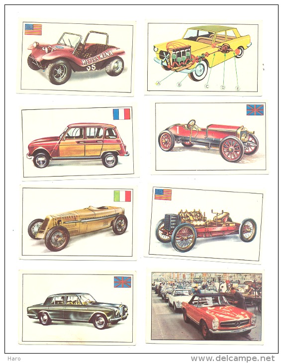 Lot 16 Chromos PANINI  Histoire De L' Automobile - Oldtimer- Pilote, Voiture (b178) - Autres & Non Classés