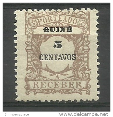 Portuguese Guinea - 1921 Postage Due 5c MH *   Sc J34 - Portuguese Guinea