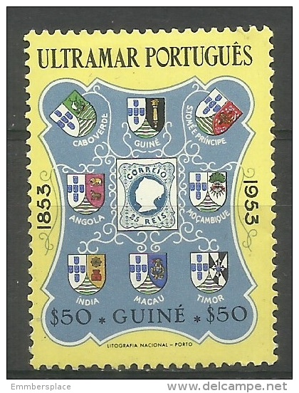 Portuguese Guinea - 1953 Stamp Centenary 50c MH *   Sc 280 - Portuguese Guinea