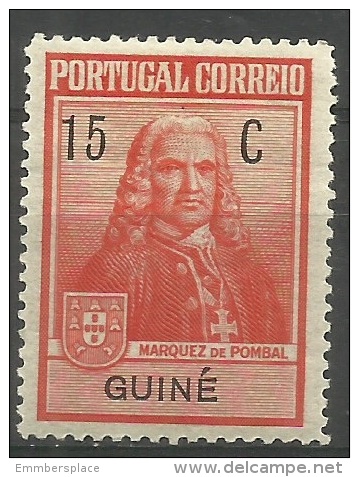 Portuguese Guinea - 1925 Marquez De Pombal Portrait 15c MH *   Sc RA1 - Portuguese Guinea