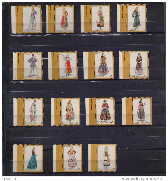 GREECE STAMPS NATIONAL COSTUMES(PART III)-5/12/74-COMPLETE SET-MNH - Neufs