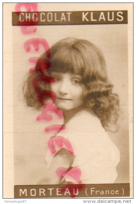 CHROMO PHOTO- CHOCOLAT KLAUS - MORTEAU 25-     BEBE- ENFANT- JEUNE FILLE COIFFURE ET DENTELLE - Autres & Non Classés