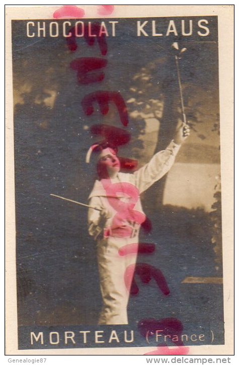 CHROMO PHOTO- CHOCOLAT KLAUS - MORTEAU 25-    BEBE- ENFANT-JEU JOUET  LE DIABOLO - Autres & Non Classés