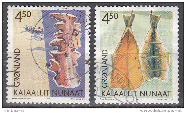 Greenland   Scott No  376-77     Used    Year  2000 - Oblitérés