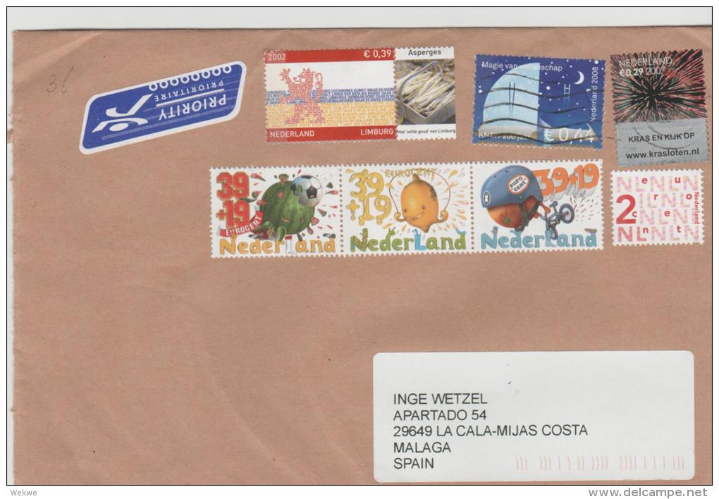 Niederlande XX044 / Schöne Frankatur Auf Brief Nach Spanien - Storia Postale