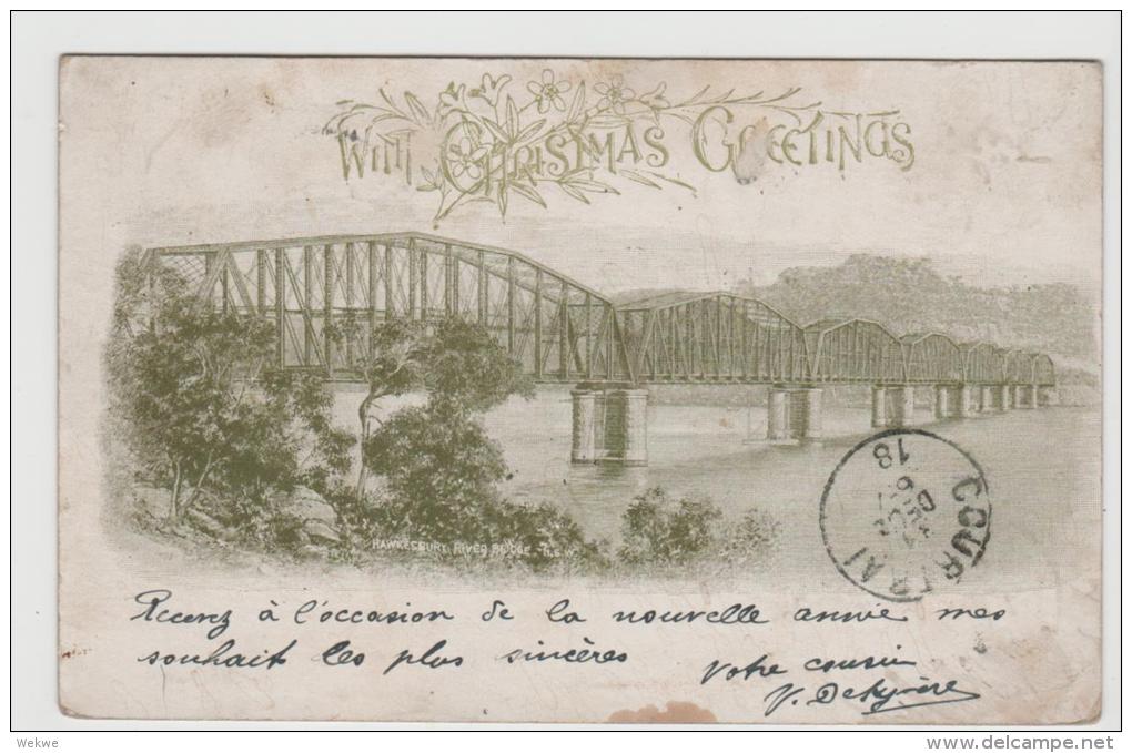 NSW104 / Sonderganzsache Weihnachten 1898  Ex Cortrai, Mit Zusatzmarke Nach Frankreich - Lettres & Documents