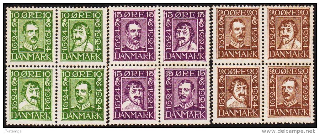 1924. 300th Anniversary Of The Post Office. Complete Set Of 12 In 3 Blocks Of 4. Scarce... (Michel: 131-142 Bl.) - JF180 - Proeven & Herdrukken