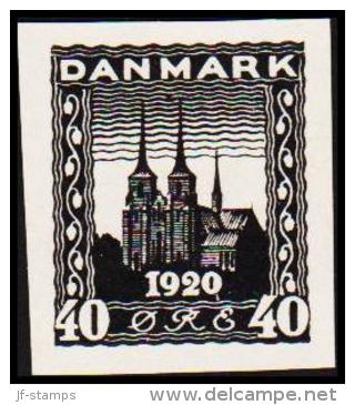 1920 - 1921. Commemorating The Re-union. 40 øre Black. (Michel: ) - JF180667 - Proeven & Herdrukken