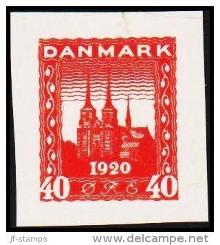 1920 - 1921. Commemorating The Re-union. 40 øre Red. (Michel: ) - JF180671 - Ensayos & Reimpresiones