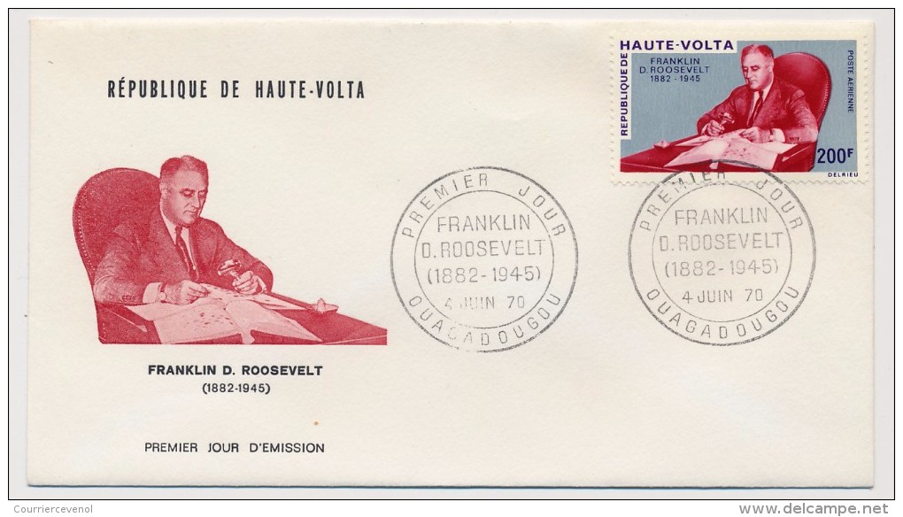 HAUTE-VOLTA => 2 Enveloppes FDC => Franklin ROOSEVELT - Ouagadougou - 4 Juin 1970 - Opper-Volta (1958-1984)