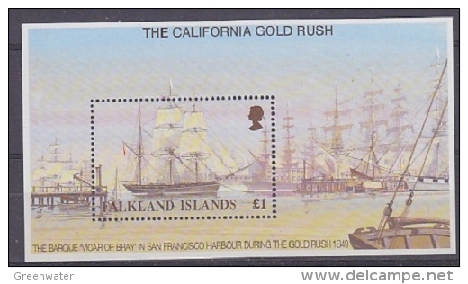 Falkland Islands 1999 The California Gold Rush M/s ** Mnh (26201K) - Falklandeilanden