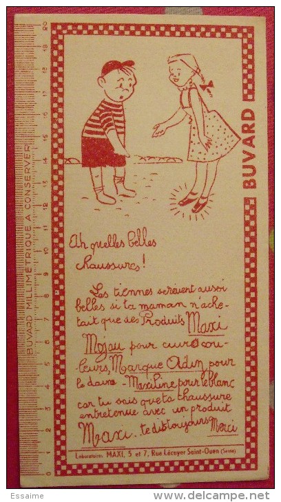 Buvard Cirage Maxi Mojau Maxiline Adin. Saint Ouen. Vers 1950 - Zapatos