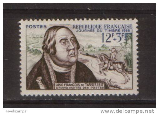 Frankreich 1082 ** Franz Von Taxis, Postreiter Dürer (1956 / France Yv.# 1054 - Ungebraucht