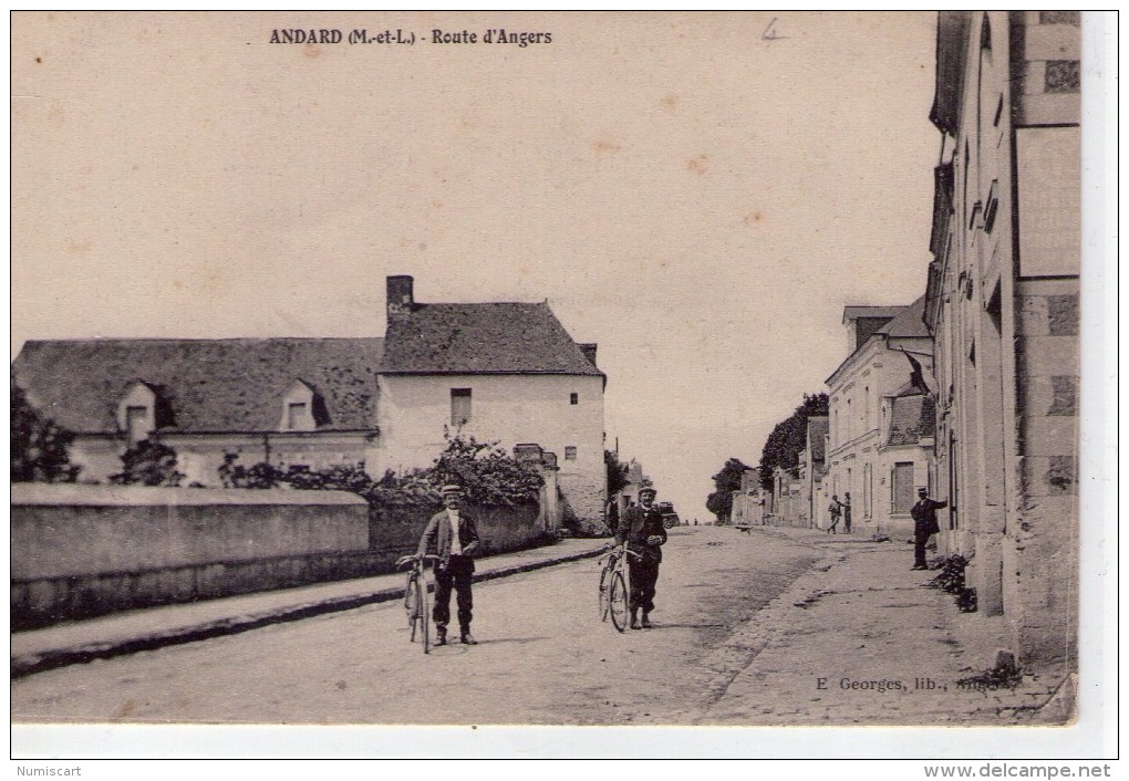 Andard.. Animée Route D'Angers Cyclistes - Autres & Non Classés