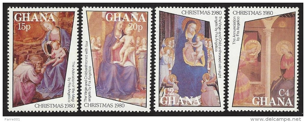 Ghana 1980 Christmas Fra Angelico Paintings MNH Set - Ghana (1957-...)