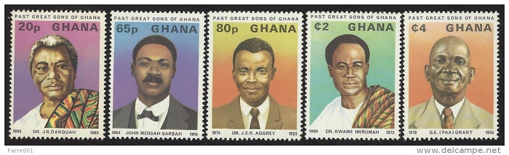 Ghana 1980 Famous Sons Of Ghana President Nkrumah MNH Set - Ghana (1957-...)