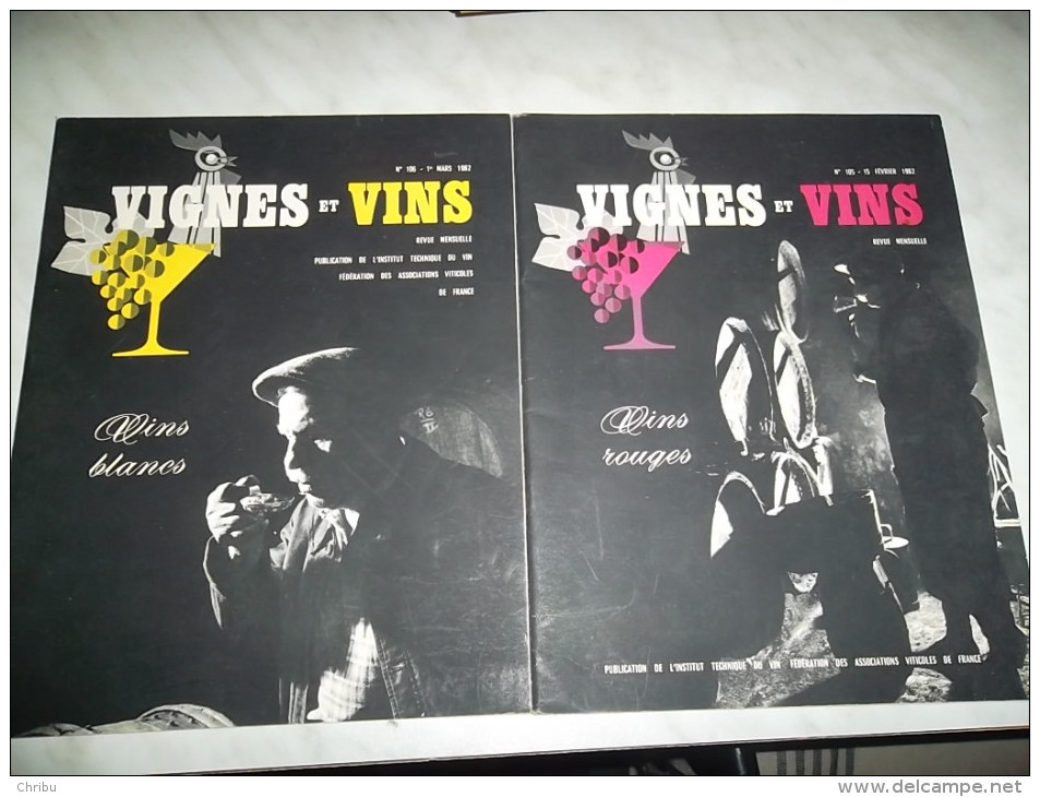 REVUE VIGNES ET VINS  N 106 ET N 105  1962 - Koken & Wijn