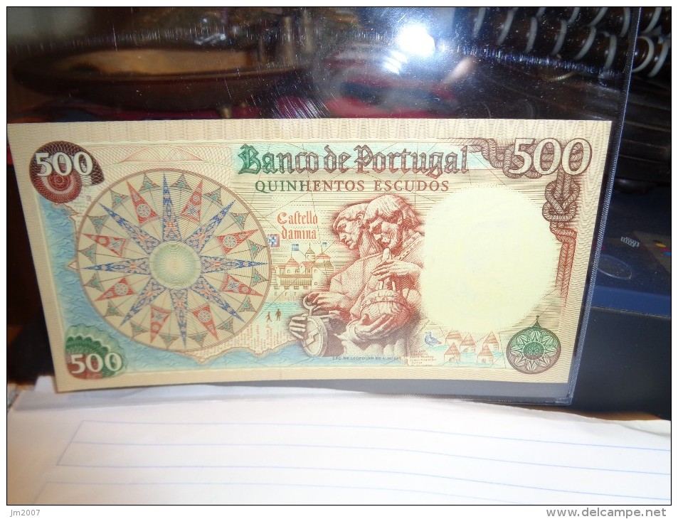 NOTA 500$00 D.JOÃO II NEUF PORTUGAL SETEMBRO 1979 ACET PAYPAL - Portugal