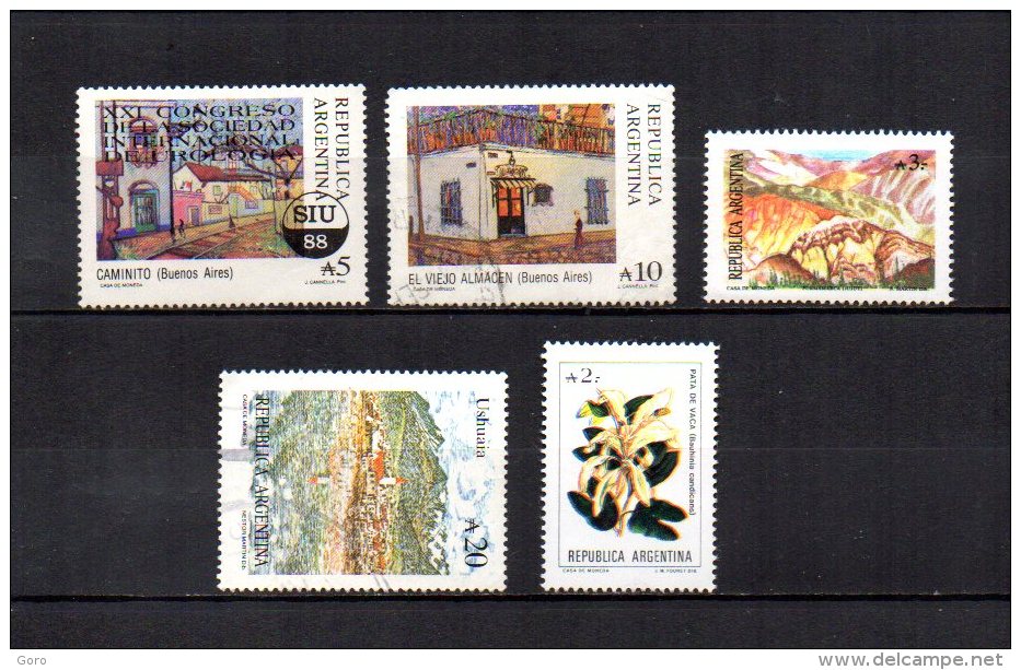 Argentina   1988  .-  Y&T Nº   1645 - 1646 - 1647/1648 - 1649 - Gebraucht