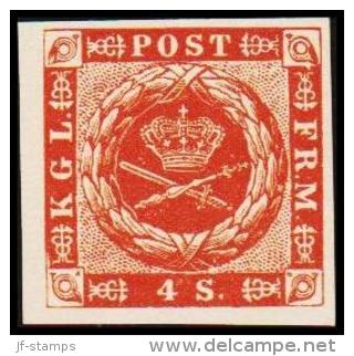 1924. Official Reprint. Dotted Spandrels. 4 Sk. Brown. (Michel: 4 ND) - JF180730 - Proeven & Herdrukken