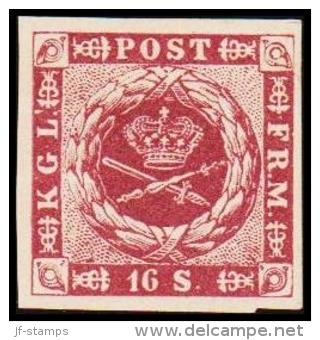 1886. Official Reprint. 16 Sk. Redlilac. (Michel: 6 ND) - JF180723 - Proeven & Herdrukken