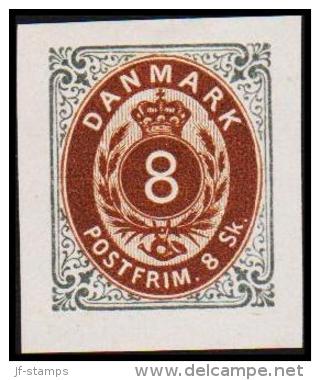 1886. Official Reprint. Bi-coloured Skilling. 8 Sk. Gray/brown Inverted Frame. (Michel: 19 II ND) - JF180699 - Proofs & Reprints