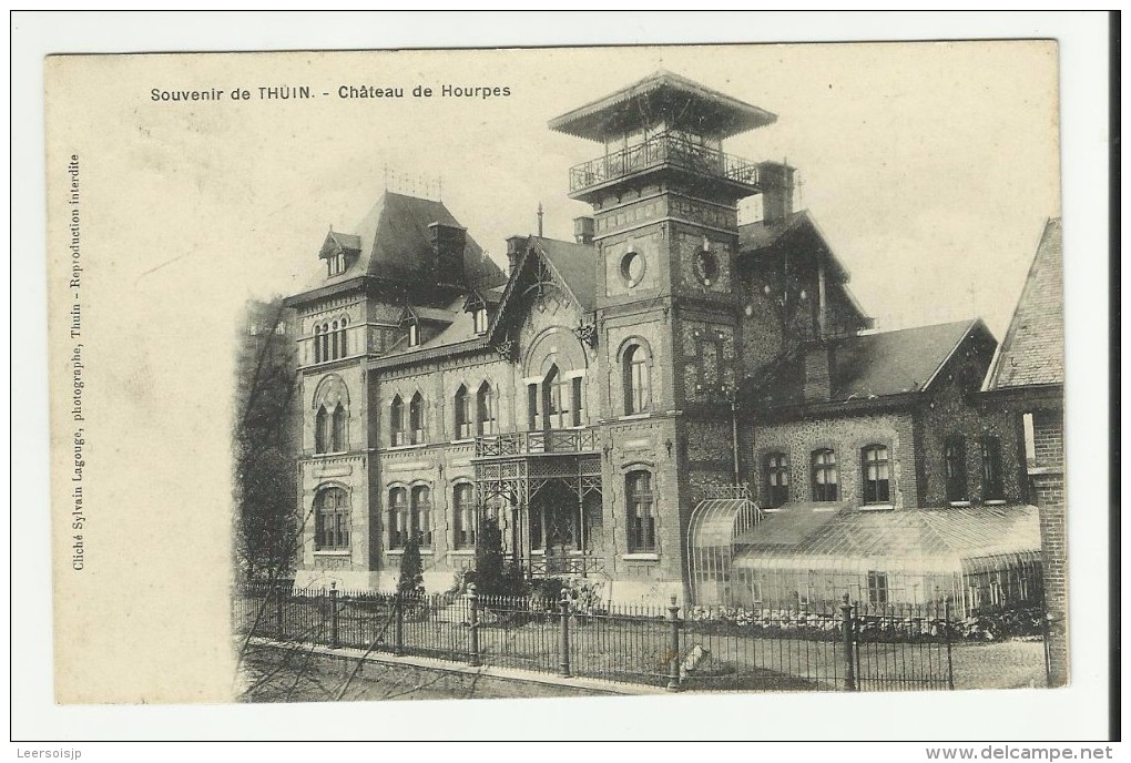 Souvenir De Thuin Château De Hourpes - Thuin