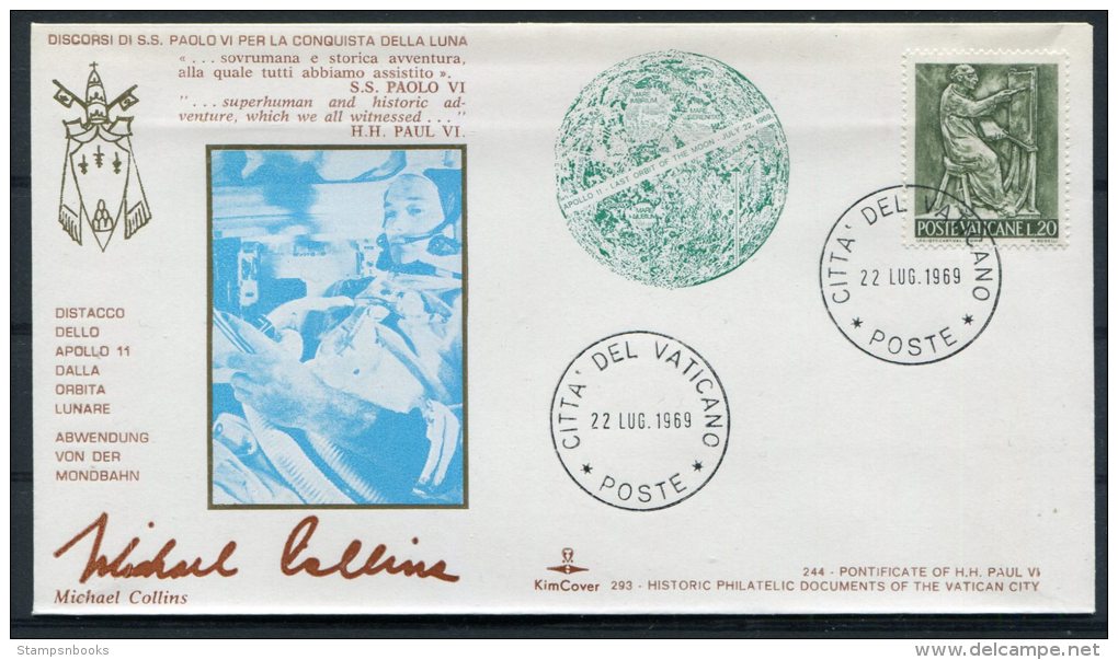 1969 Vatican Pope Papal Apollo 11 Space Rocket Cover - Europa