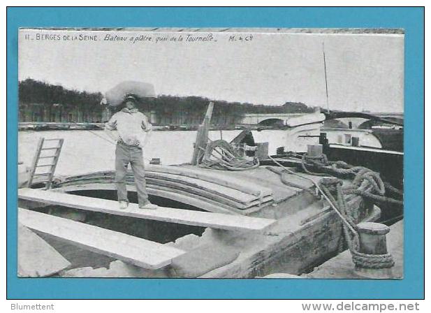 CPA 11 - BERGES DE LA SEINE Métrier - Bateau à Plâtre Quai De La Tournelle PARIS - La Seine Et Ses Bords